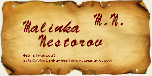 Malinka Nestorov vizit kartica